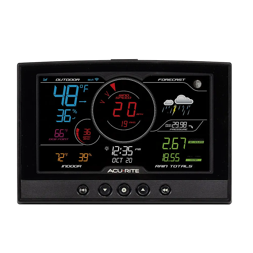 AcuRite - Iris (5-in-1) Weather Station with Direct-to-Wi-Fi Display for Remote Monitoring