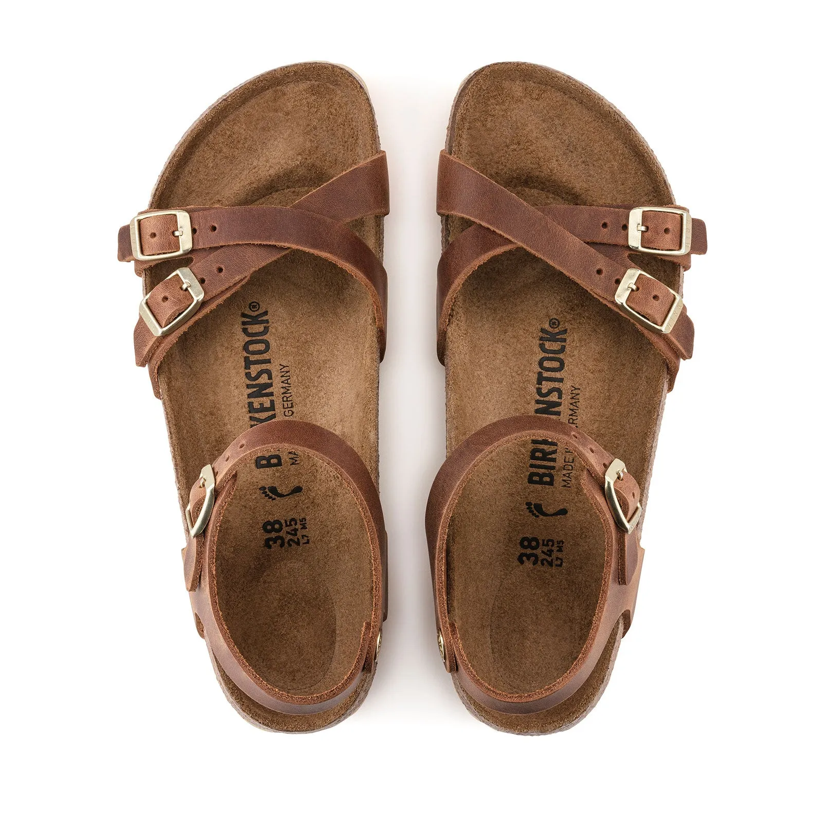 Birkenstock Kumba Backstrap Sandal (Women) - Cognac Oiled Leather