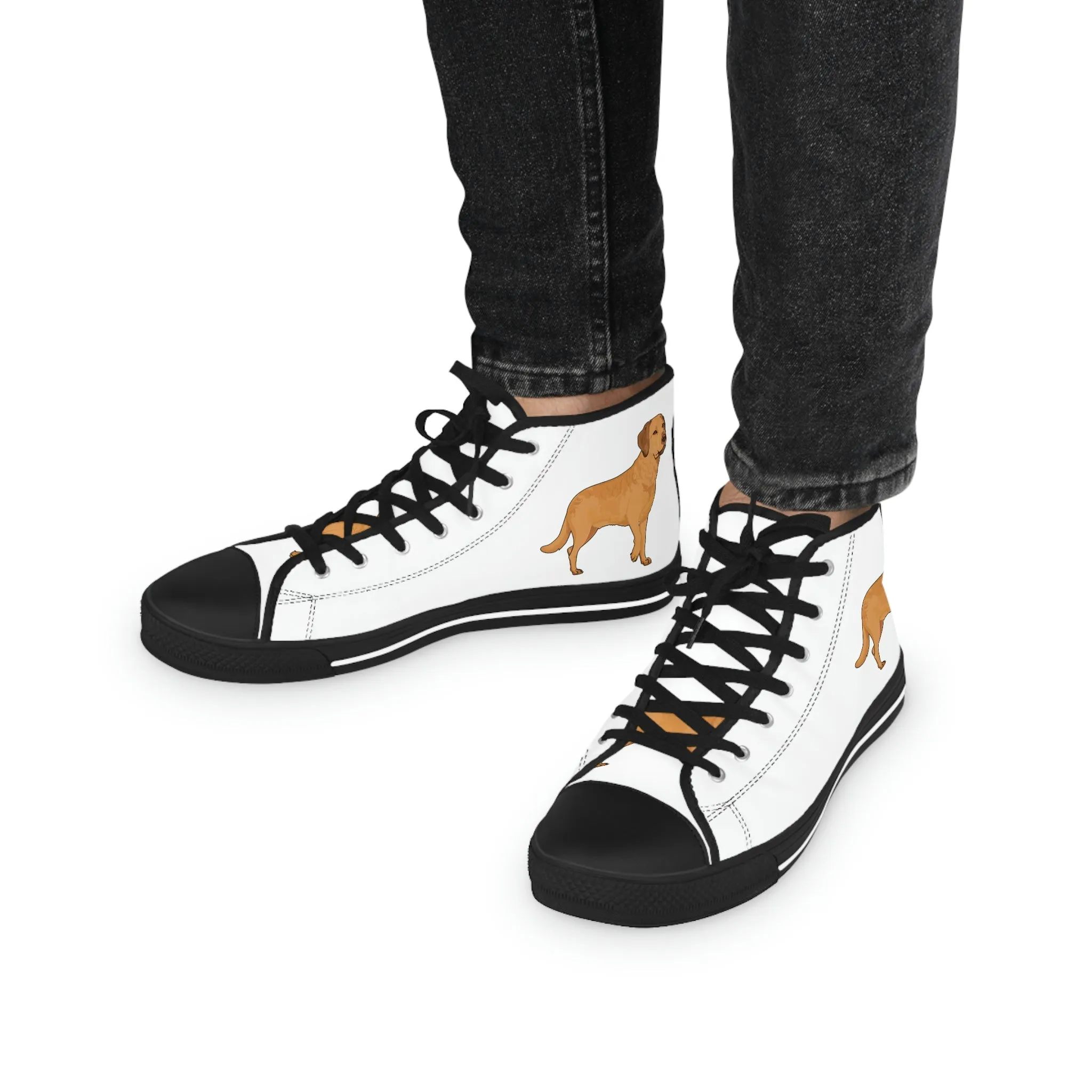 Chesapeake Bay Retriever Men's High Top Sneakers, Sizes 5 - 14, Breathable Polyester Canvas, Memory Foam Insoles, FREE Shipping!!