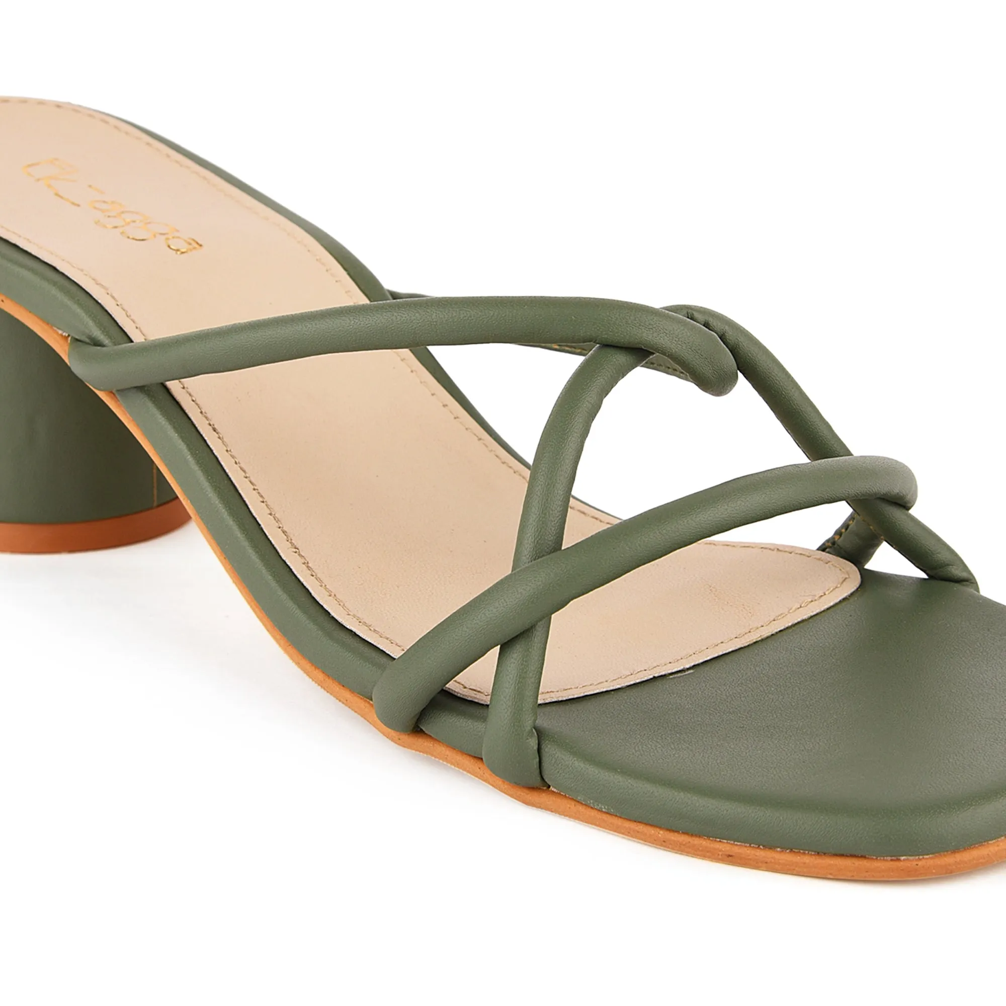 Green Strap Heels