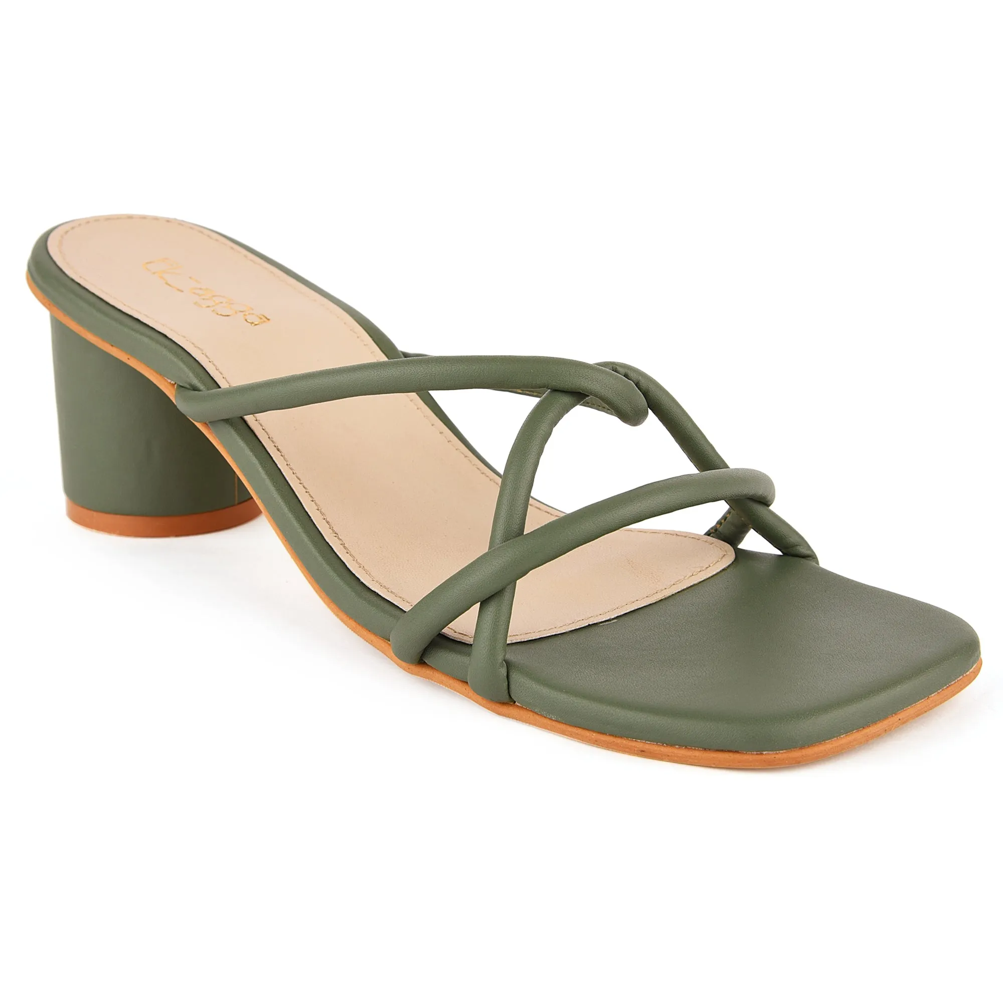Green Strap Heels