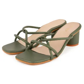 Green Strap Heels