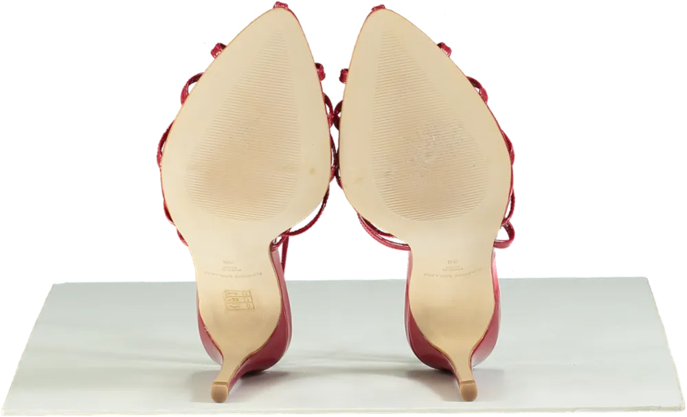 Karen Millen Red Strappy Patent Heels UK 5