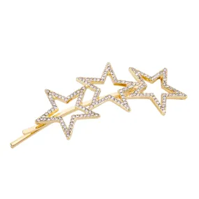 Kylie Gold Crystal Star Slide Hair Clip