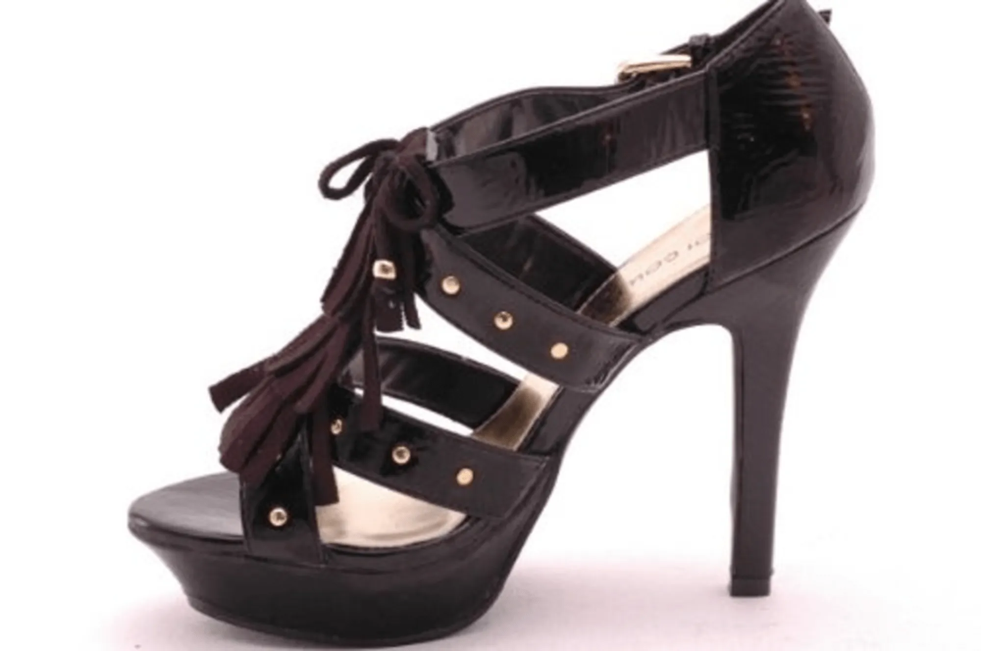Ladies High Heel Platform Bridal Black Shoes