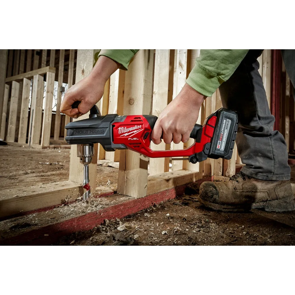 Milwaukee 2807-80 M18 FUEL 18V 12" HOLE HAWG Right Angle Drill -Bare Tool -Recon