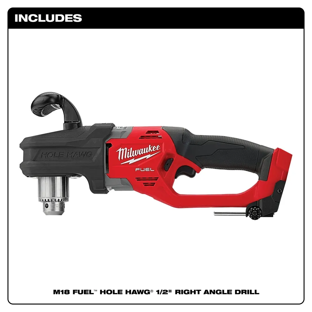 Milwaukee 2807-80 M18 FUEL 18V 12" HOLE HAWG Right Angle Drill -Bare Tool -Recon