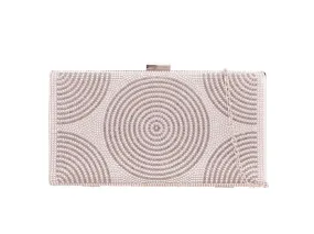 Silver Diamante Encrusted Clutch Bag