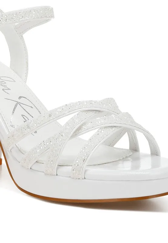 Sparkle Strappy High Heel Sandals