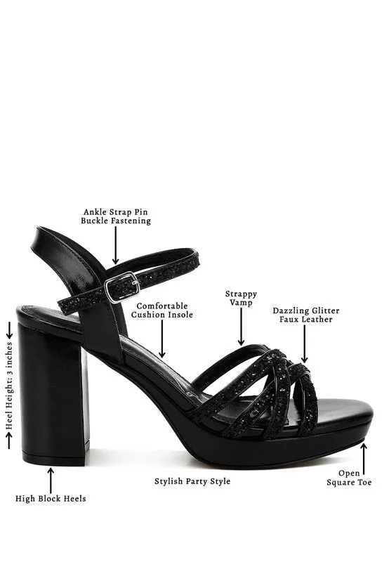 Sparkle Strappy High Heel Sandals