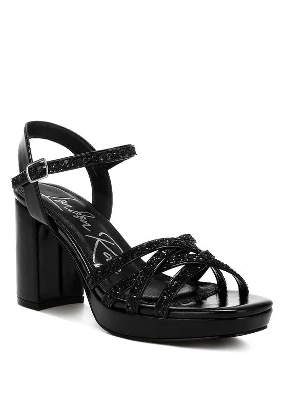 Sparkle Strappy High Heel Sandals