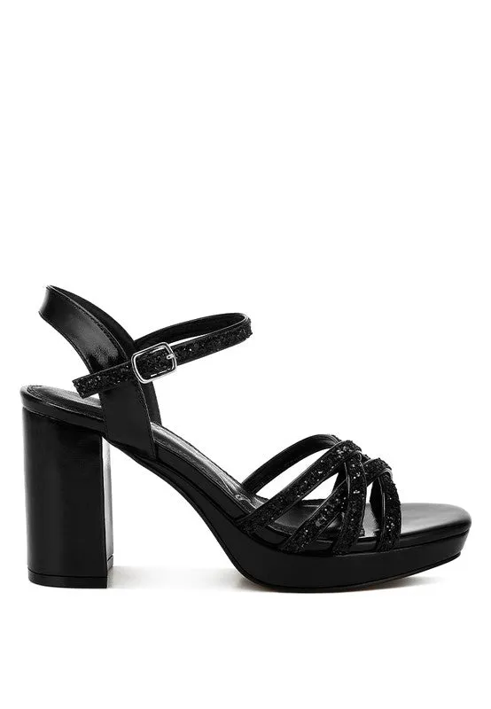 Sparkle Strappy High Heel Sandals