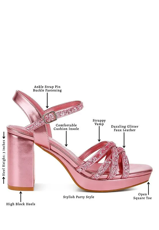 Sparkle Strappy High Heel Sandals