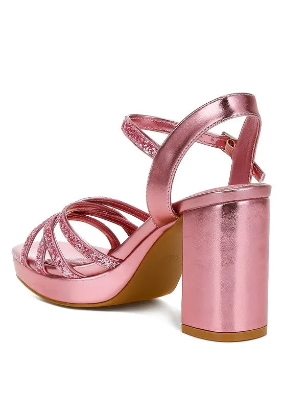 Sparkle Strappy High Heel Sandals