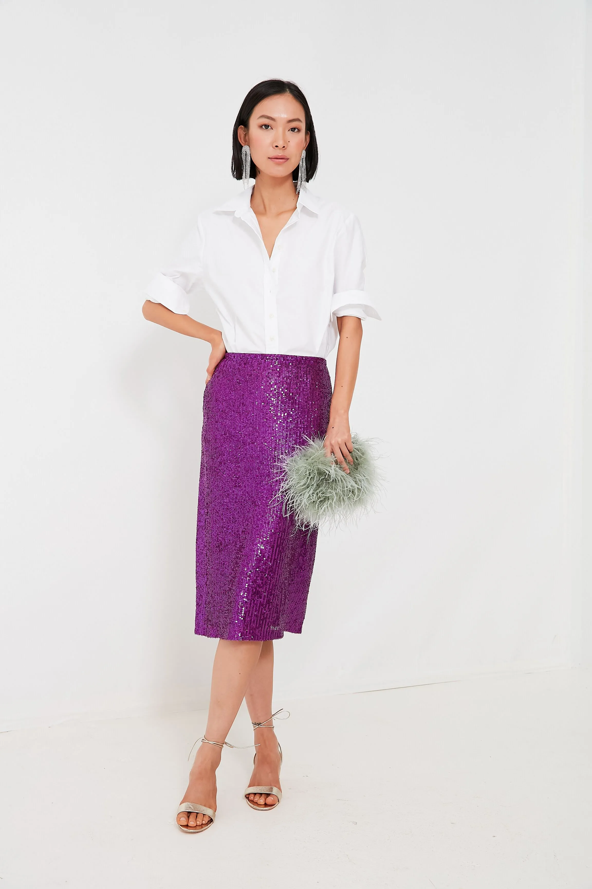 Violet Sequin Jolette Skirt