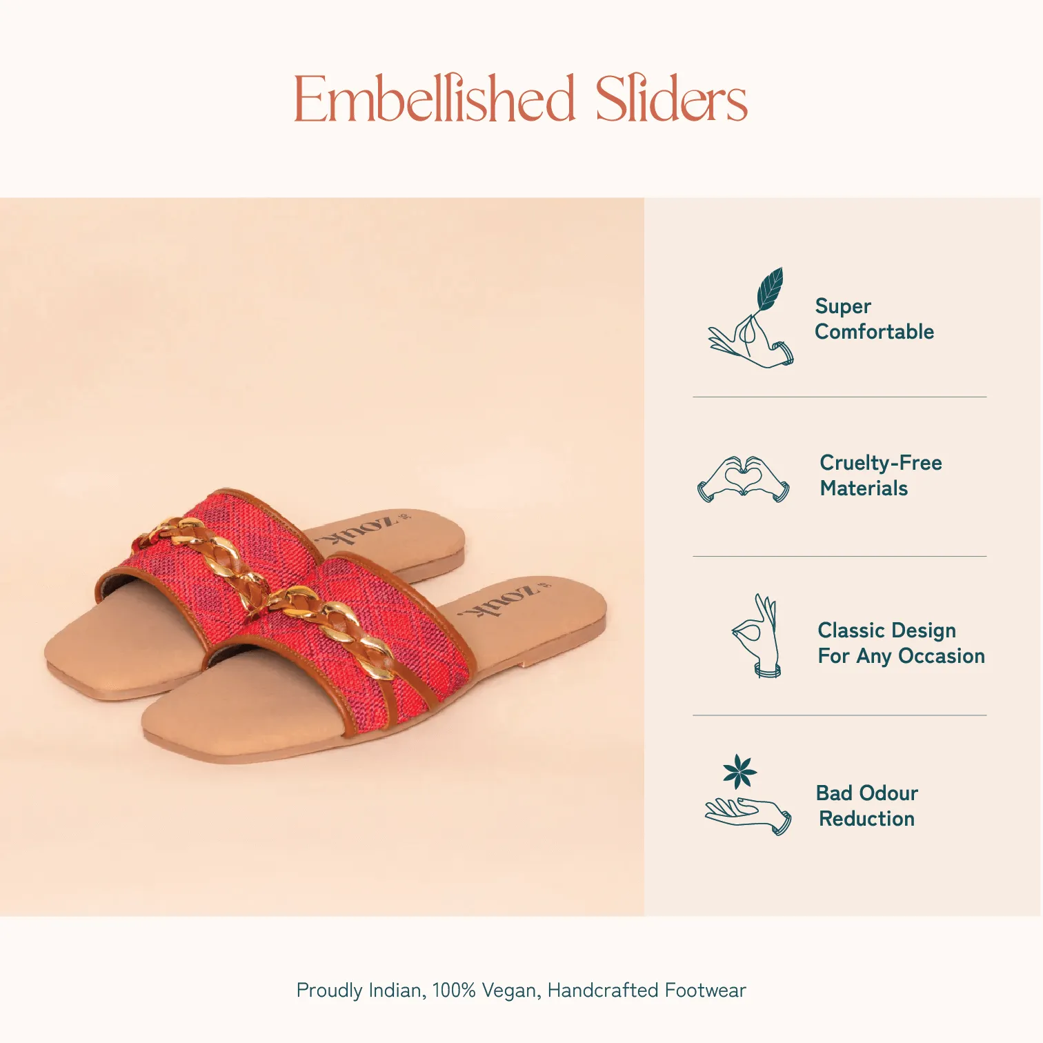 Wadiyar Diamond Women's Embellished Sliders