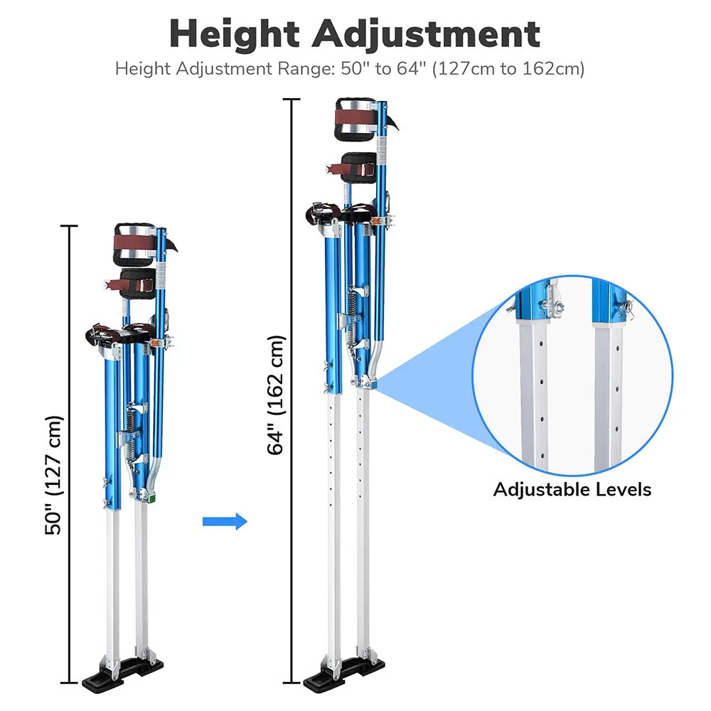 Yescom Drywall Stilts 50" - 64" Adjustable Aluminum Color Options